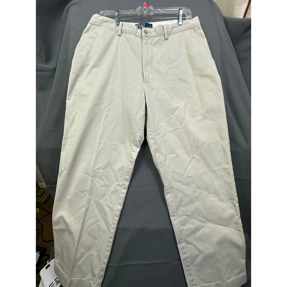 Polo Ralph‎ Lauren Classic Chino Straight Fit Men's Pants Khaki Size 35x30